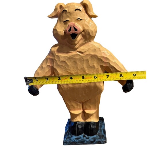 Chef Pig Statue Sign Holder Farmhouse Kitchen Decor - Picture 16 of 16